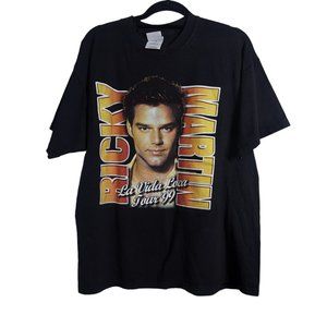 Ricky Martin Vintage 1999 La Vida Loca Tour 100% Cotton Graphic T-Shirt Sz XL